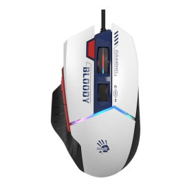 Гейминг мишка A4Tech - Bloody W95Max Sports Navy, оптична, черна/бяла