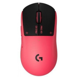 Гейминг мишка Logitech - Pro X3 Superstrike, безжична, оптична, розова