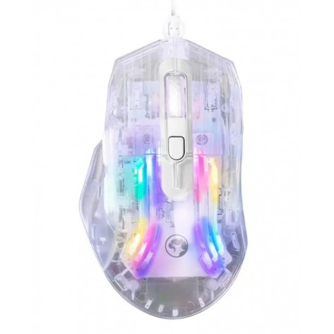 Гейминг мишка Marvo - M413 RGB, оптична, прозрачна