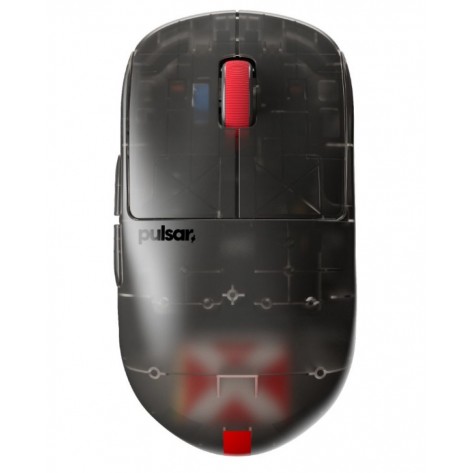 Гейминг мишка Pulsar - X2H Medium, оптична, безжична, Clear Black Edition