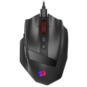 Гейминг мишка Redragon - Rind Pro M813, оптична, безжична, RGB, черна