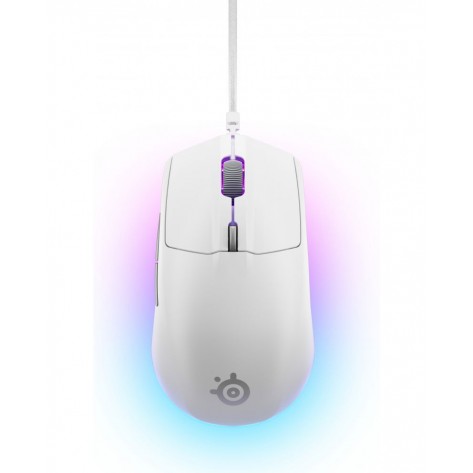 Гейминг мишка SteelSeries - Rival 3 Gen 2, оптична, бяла