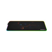Гейминг подложка Huzaro - 2.0 RGB, XL, мека, черна