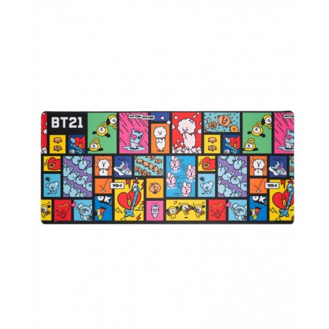 Гейминг подложка за мишка Erik - BT21, XL, мека, многоцветна