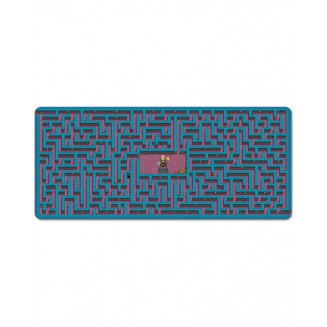 Гейминг подложка за мишка Grupo Erik - Gameration - Maze, XL, мека, лилава/синя