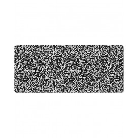  Гейминг подложка за мишка Grupo Erik - Keith Haring, XL, мека, черна/бяла