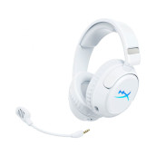 Гейминг слушалки HyperX - Cloud Flight 2, RGB, безжични, бели