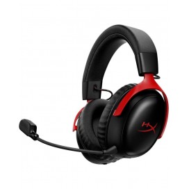  Гейминг слушалки HyperX - Cloud III S, безжични, черни/червени