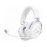 Гейминг слушалки HyperX - Cloud III S Wireless, безжични, бели/лилави