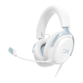 Гейминг слушалки HyperX - Cloud III, жични, бели/сини Гейминг слушалки HyperX - Cloud III, жични, бели/сини