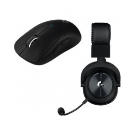  Гейминг слушалки и мишка Logitech - PRO X, безжични, черни