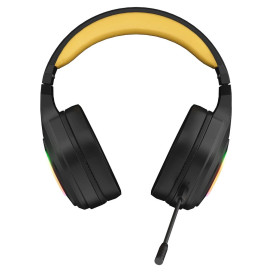 Гейминг слушалки Marvo - Pulz 80W, безжични, черни/жълти