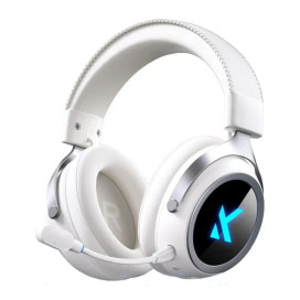 Гейминг слушалки MCHOSE - X9, 7.1 Surround, безжични, бели