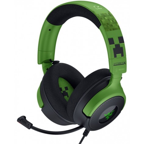 Гейминг слушалки Razer - Kraken V4 X, Minecraft Edition