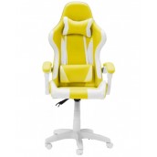 Гейминг стол Carmen - 6311, бял/жълт Гейминг стол Carmen - 6311, бял/жълт