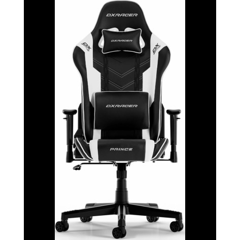 Гейминг стол DXRacer - Prince L, черен/бял