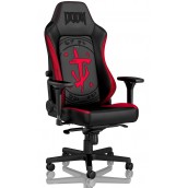 Гейминг стол noblechairs - HERO, DOOM Edition, черен/червен