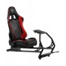 Гейминг стол White Shark - RSC-303 King of speed, рейсинг симулатор, черен/червен
