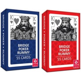  Карти за игра Cartamundi - Poker, Bridge, Rummy син/червен гръб