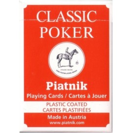 Карти за игра Piatnik - Classic Poker, червени