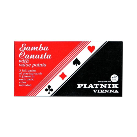Карти за игра Piatnik - Samba Canasta, 3 тестета