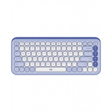 Клавиатура Logitech - POP Icon, безжична, Lilac & Off White