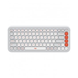  Клавиатура Logitech - POP Icon, безжична, Off White & Orange