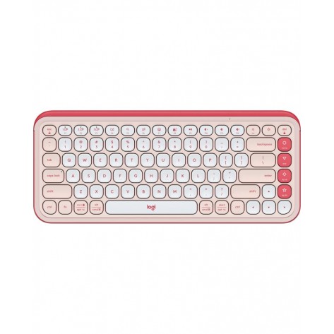 Клавиатура Logitech - POP Icon, безжична, Rose & Off White