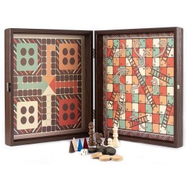 Комплект класически игри Manopoulos - Шах, табла, не се сърди човече, змии и стълби Комплект класически игри Manopoulos - Шах, табла, не се сърди човече, змии и стълби