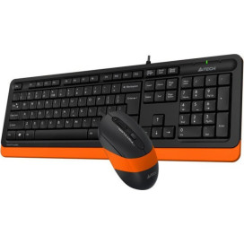  Комплект клавиатура и мишка A4tech - F1010 Fstyler, черен/оранжев