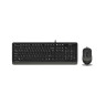 Комплект клавиатура и мишка A4Tech - Fstyler F1010S, жичен, черен/сив