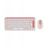 Комплект клавиатура и мишка Logitech - POP ICON COMBO, безжичен, Rose & Off White