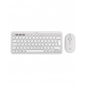 Комплект клавиатура Logitech Pebble Keys 2 K380s + мишка Logitech Pebble Keys 2 M350s, бели