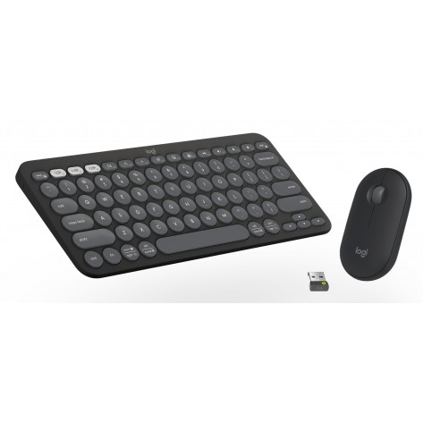 Комплект клавиатура Logitech K380s, for Mac + мишка Logitech M350s, сиви