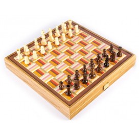  Комплект Manopoulos 4 в 1 - Шах, табла, Не се сърди човече, Змии и стълби, оранжев