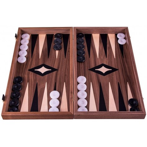Комплект шах и табла Manopoulos - Орех, 38 x 20 cm