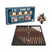 Комплект шах, табла и дама Star - 3 в 1 Game Set, 48 x 48 см
