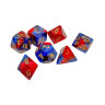 Комплект зарове Chessex Gemini Blue-Red/Gold Polyhedral (7 бр.)