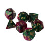 Комплект зарове Chessex Gemini Green-Purple/Gold Polyhedral (7 бр.)