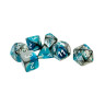 Комплект зарове Chessex Gemini Steel-Teal/White Polyhedral (7 бр.)