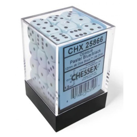 Комплект зарове Chessex Opaque Pastel - Blue/black, 36 броя