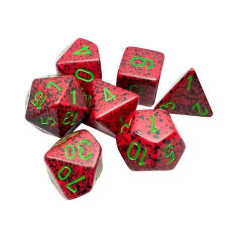 Комплект зарове Chessex Speckled Strawberry Polyhedral (7 бр.)