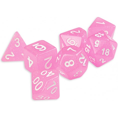 Комплект зарове Dice4Friends Confetti - Creamy Pink, 7 броя