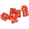 Комплект зарове Dice4Friends Pearl - Red&White, 7 броя