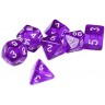 Комплект зарове Dice4Friends Transparent - Purple, 7 броя