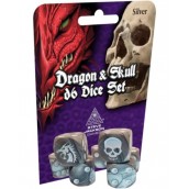  Комплект зарове Dragon & Skull Dice Pack Silver (8 бр.)