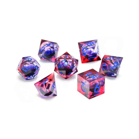 Комплект зарове GlassStaff - Floating Eye RPG Dice Set, Elder Dragon's Gaze (7 бр.)