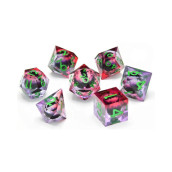  Комплект зарове GlassStaff - Floating Eye RPG Dice Set, Poison Ivy Vision (7 бр.)