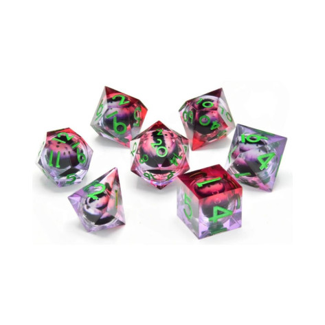 Комплект зарове GlassStaff - Floating Eye RPG Dice Set, Poison Ivy Vision (7 бр.)
