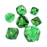 Комплект зарове GlassStaff - Glass RPG Dice Set, Emerald Dagger (7 бр.)